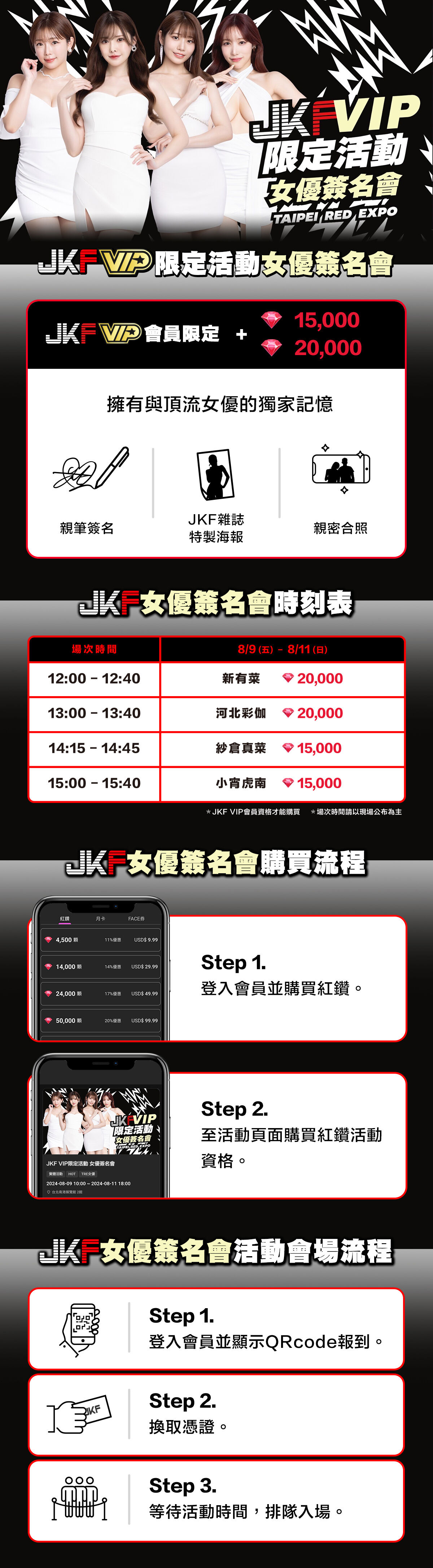JKF VIP限定活動 女優簽名會 的詳細資訊圖片