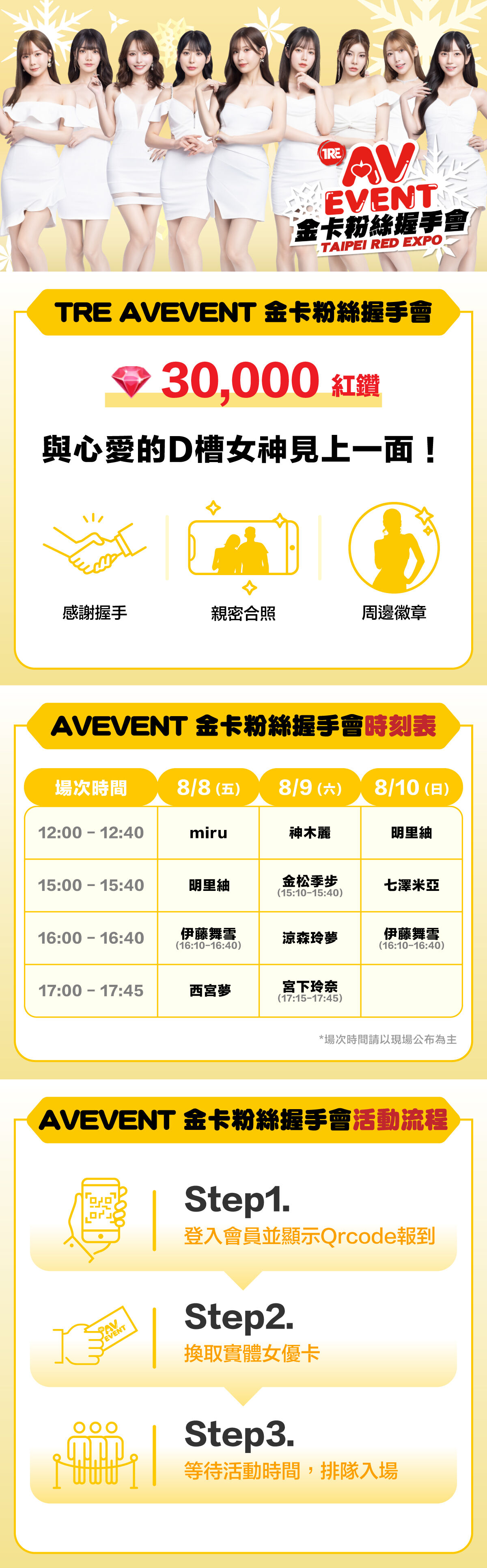 TRE AVEVENT 金卡 粉絲握手會 的詳細資訊圖片
