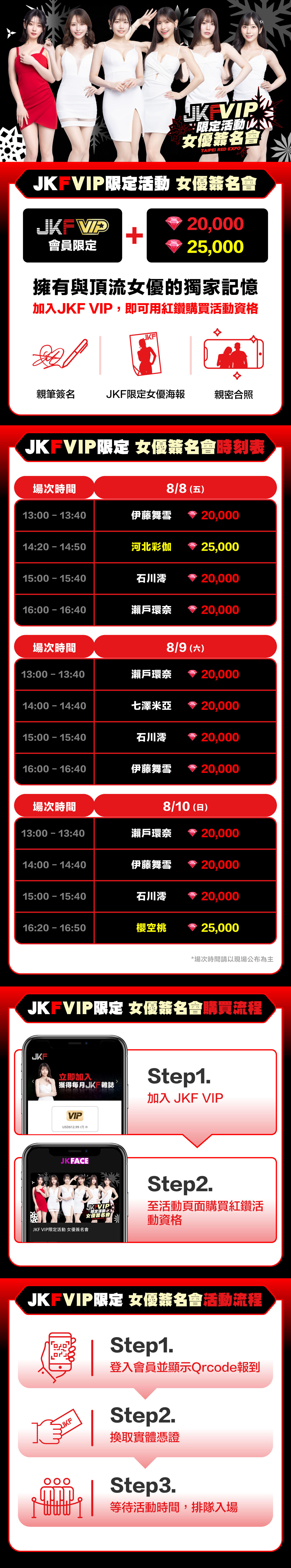 JKF VIP限定活動 女優簽名會 的詳細資訊圖片