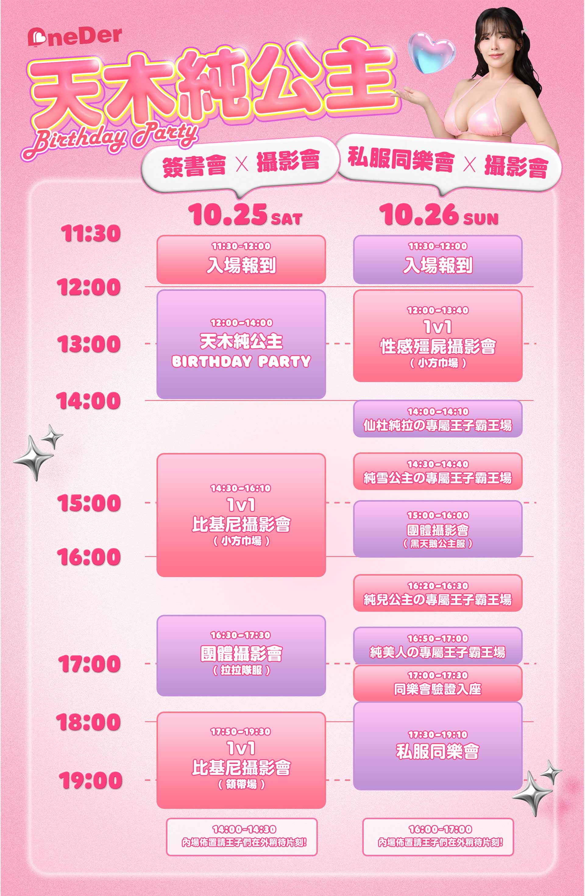 Onederfour X 天木純❤️公主Birthday Party 的詳細資訊圖片